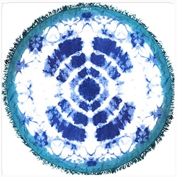 Gypsy 05 Boho Beach Tie Dye Roundie Blanket Throw - Picture 2 of 7